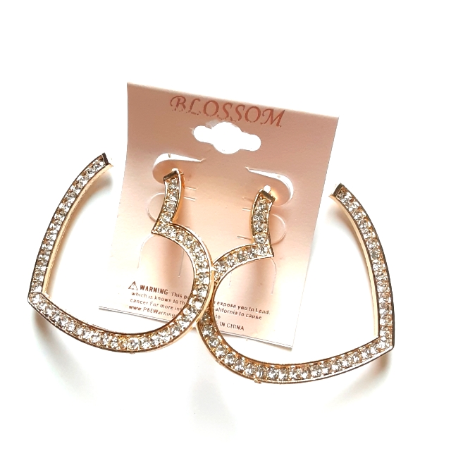 Blossom Gold Heart Hoop Earrings